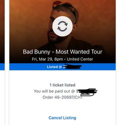 Bad Bunny (2) Tickets