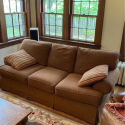 Comfy Deep Brown Couch 