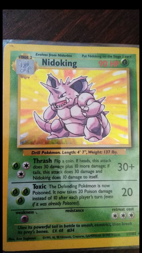 Nidoking holographic shiny Pokemon card for Sale in Los Angeles, CA - OfferUp