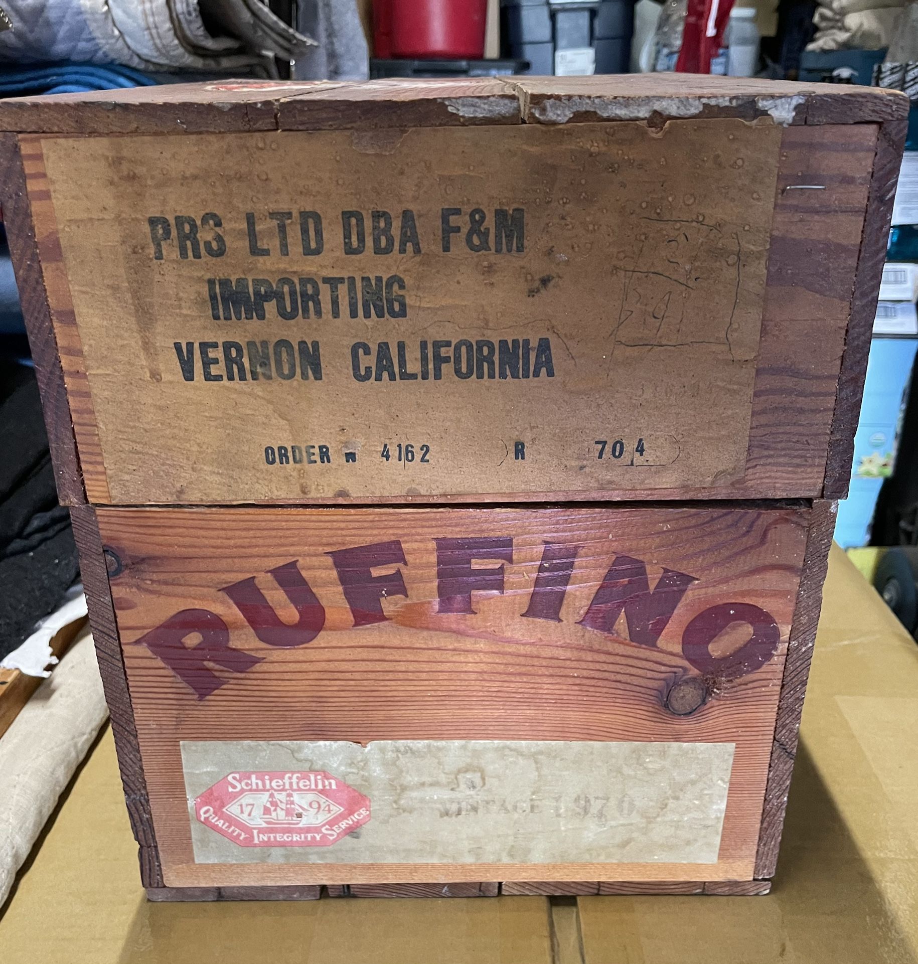 VINTAGE WOODEN WINE CRATES