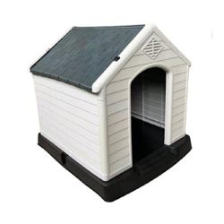 Dog House for Medium/Small Dogs~NEW~Outside Insulated Plastic 39" Dog Shelter, Dog Kennel with Elevated Floor and Air Vents