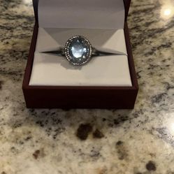 Beautiful Blue Topaz Ring – Size 7.5