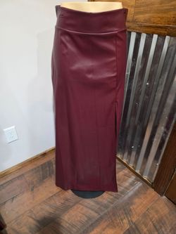 New Women's Fuax Leather Long Skirts