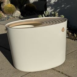 Top Entry Cat Litter Pan Box Large Ivory/Tan Iris USA (Silver Lake)