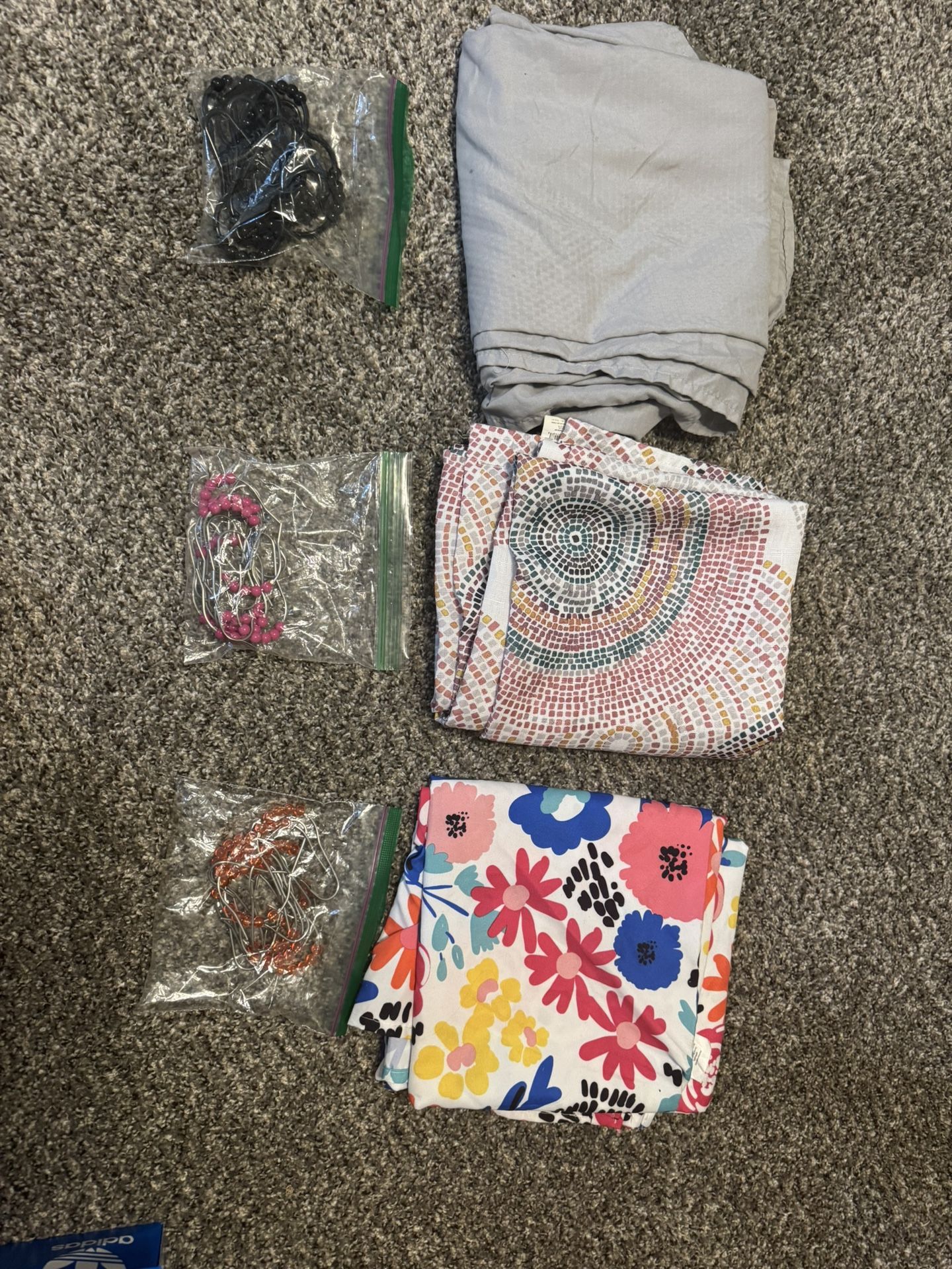 Free 3 Shower Curtains And Hooks