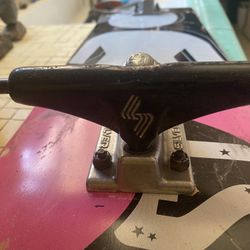 Lost Skateboard Deck With Silver Trucks 