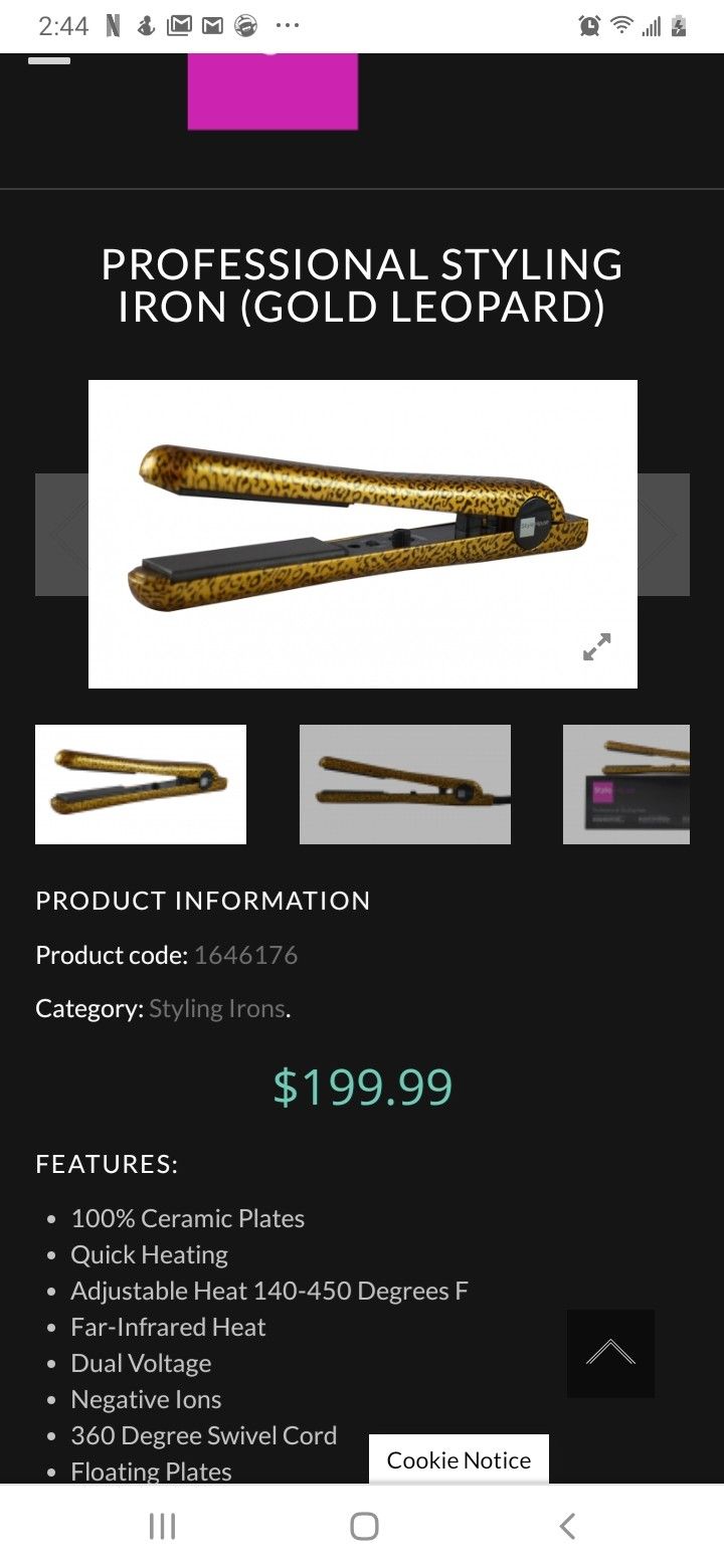 Style house cheetah print hair straightener