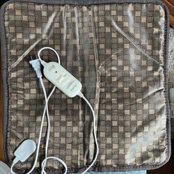Electric Pet Heating Pad 18” Brown Square Pattern Corded Electric Heating Pad 