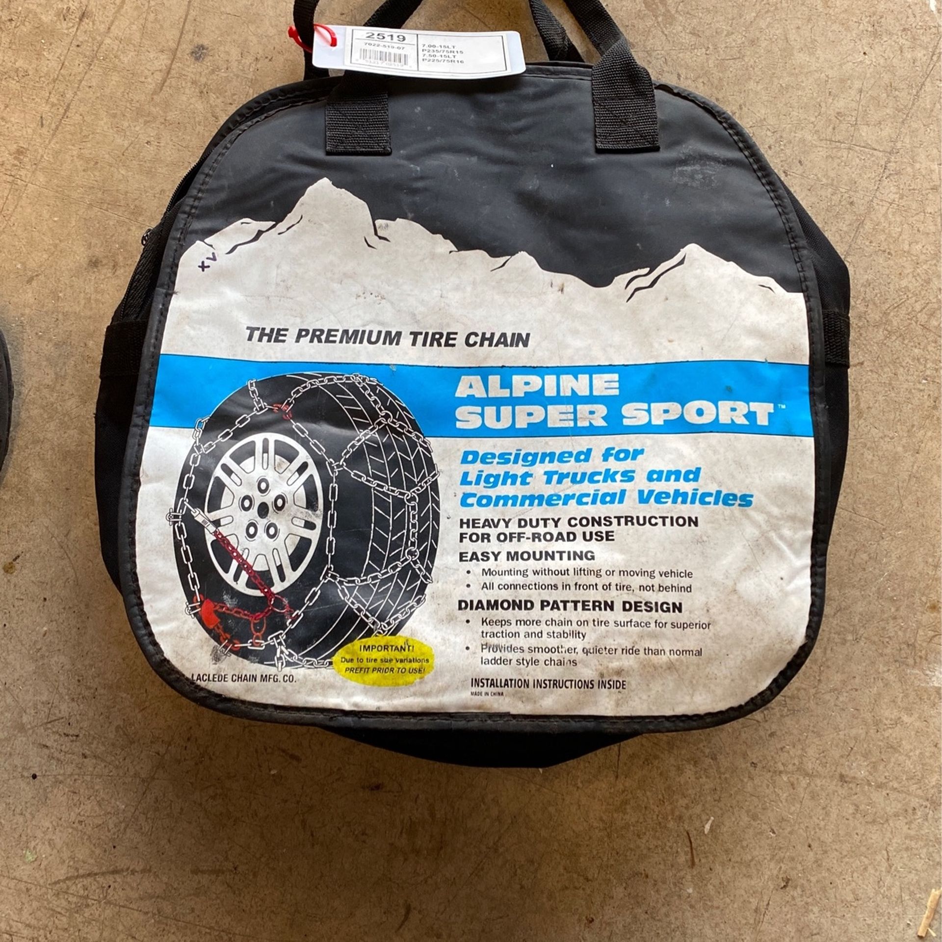 Alpine super sport snow tire chains 2519