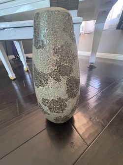 Large Mosaic Glass Floor Vase