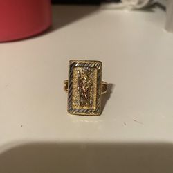 Nice San Judas Ring✅ Not Real Gold (Gold Plated)
