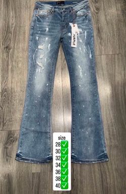 Purple Brand Distressed Flare Jeans