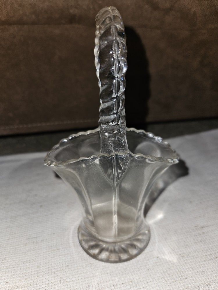 Vintage Glass Brides Basket