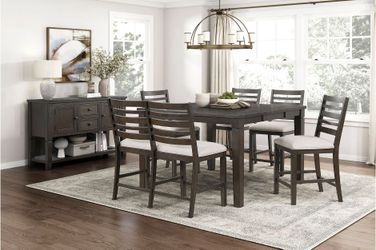 Dining set 7 pc Counter Height Dark Espresso finish, New Especial price