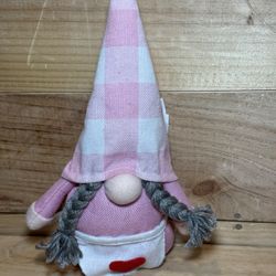 AGD Valentines Decor Ole Lena Fabric Gnome Heart