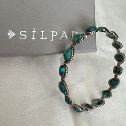 Silpada Sterling Silver & Genuine Turquoise Bracelet 