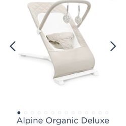 Alpine Organic Deluxe Portable Bouncer - Organic Oat