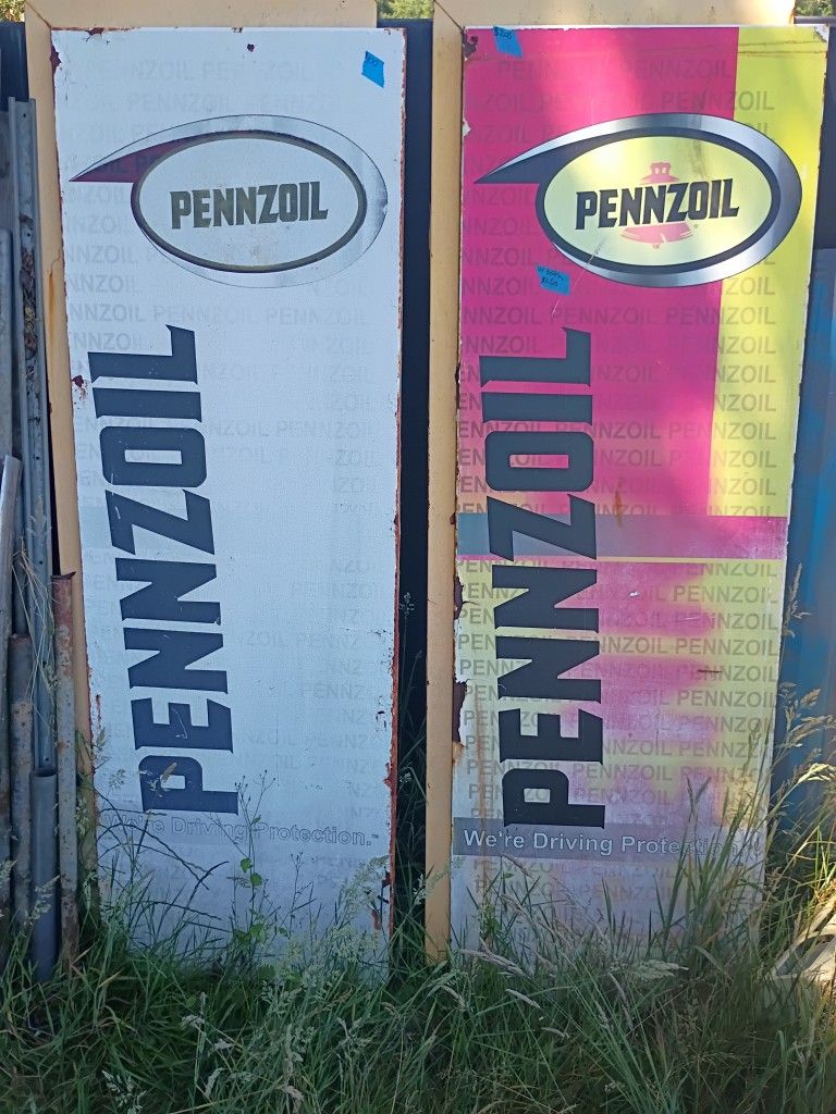 Large Pennzoil Signs 