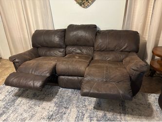 Reclining leather couches