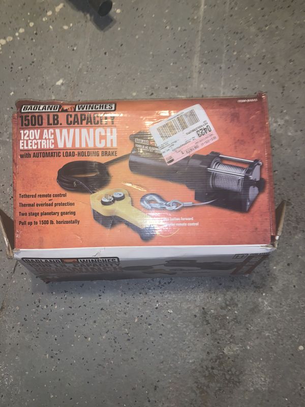 Badland Electric Winch,120 v ac ,1500 lb capacity for Sale in Blacklick