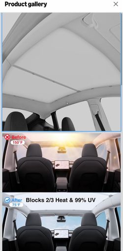 Tesla Model Y Sunroof Shade