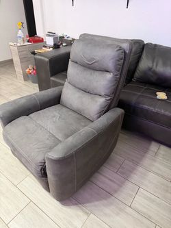 Dark gray arm chair