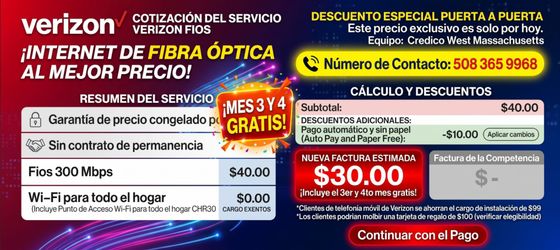 Fibra optics for 30 dollars Verizon