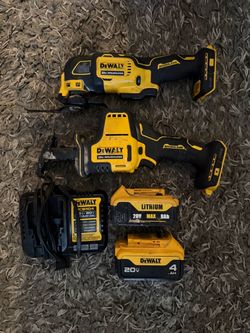 Dewalt Multitool, Hacksaw, batteries, and charger