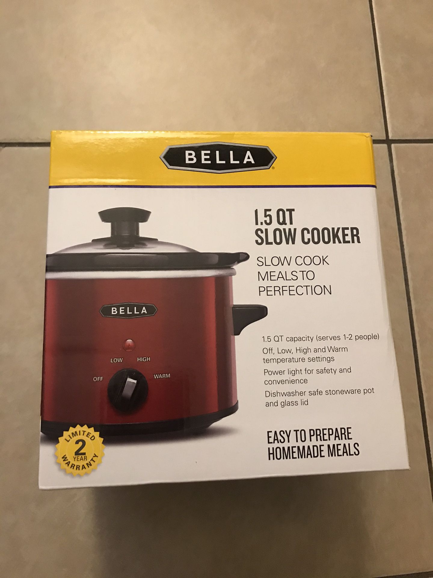 Slow cooker Bella 1.5 quart mini small red appliance kitchen