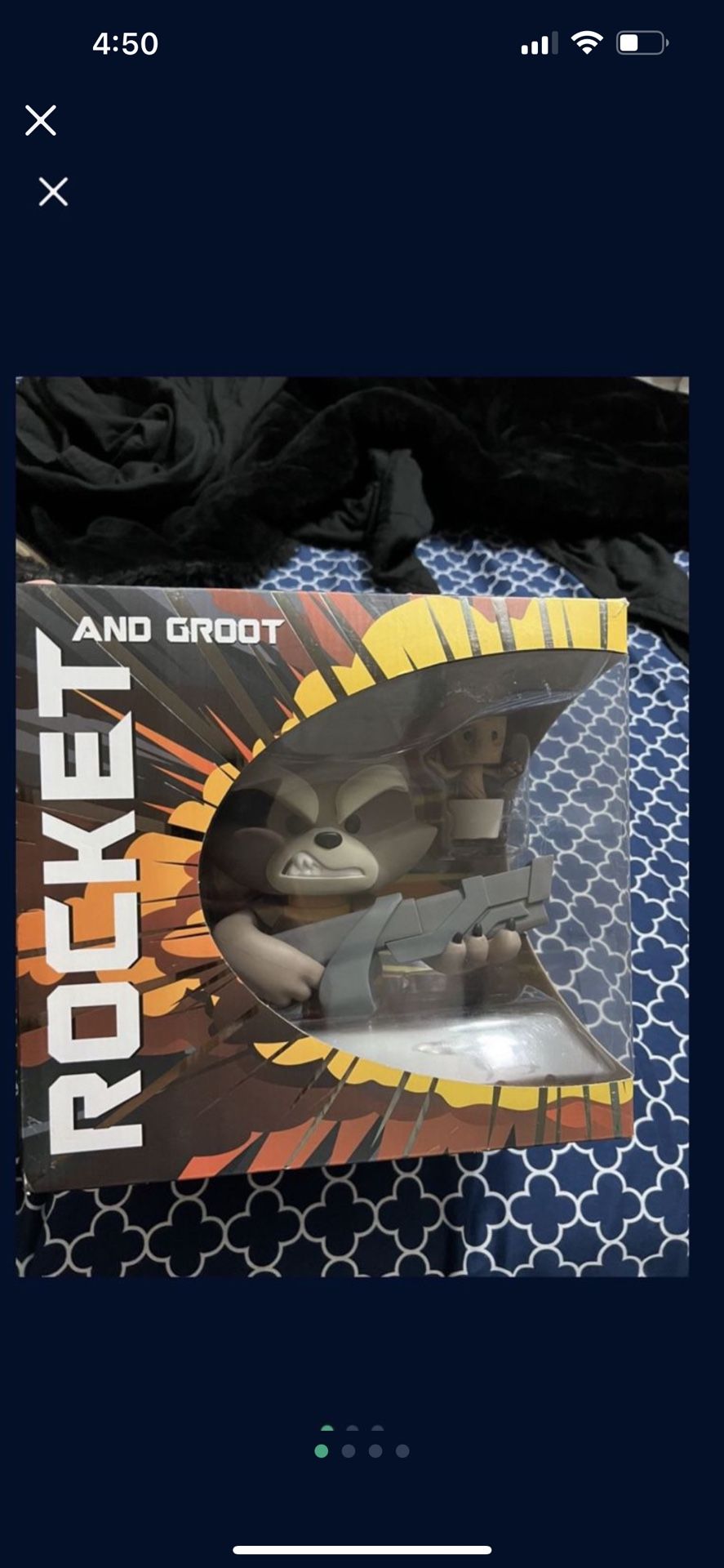 Rocket And baby Groot statue Figure