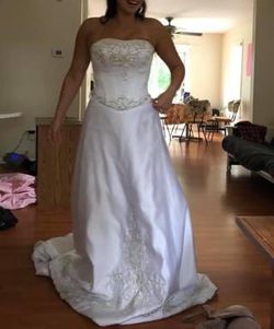 White corset wedding dress Two Piece