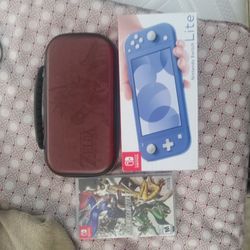 Nintendo Switch Lite With Charger Carrying Case And Memory Card