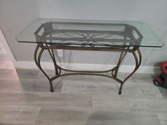 Front glass entryway table