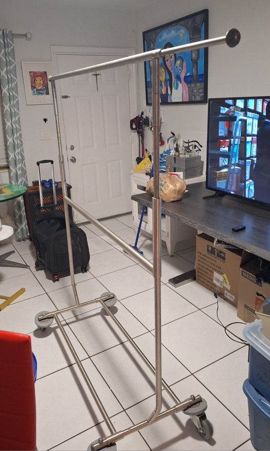 Two Racks For Hanging Clothes Professional Racks Came Out Of Their Clothing Store Excellent Condition $70 Both