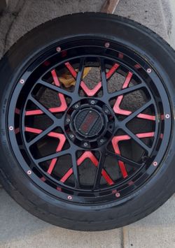 20s rims with tires , universal bolts