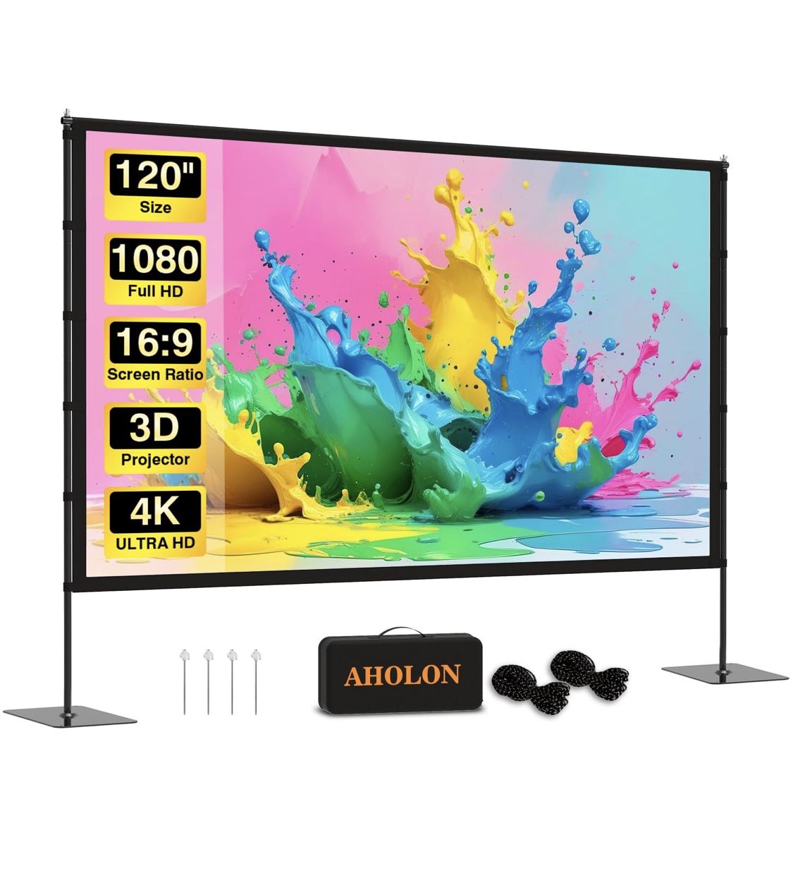 Outdoor Projector Screen with Stand - 120 inch K(36)