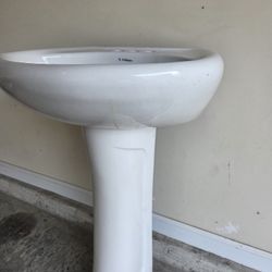 used porcelain sink
