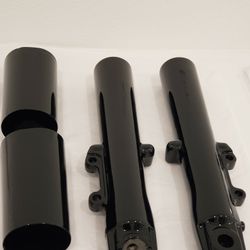 Harley Davidson Street Glide touring Gloss Black Fork Legs & Covers