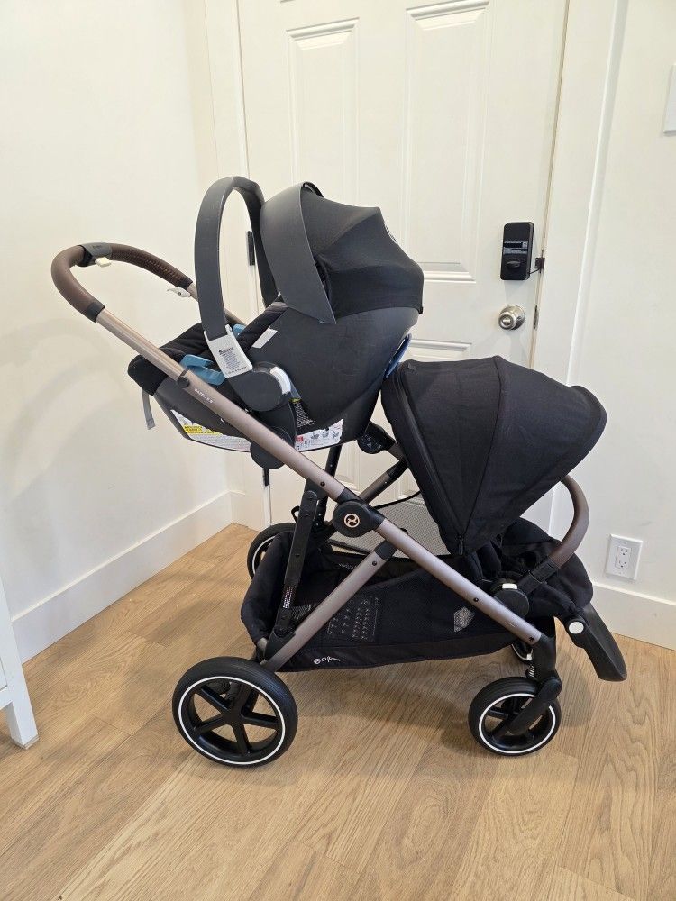 Cybex Gazelle S Double Stroller With Car Seat