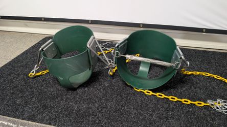 Green Toddler Bucket Swing Seats with Chains