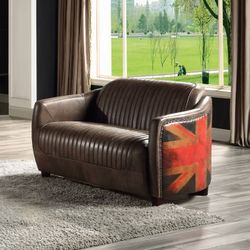 Top Grain Leather Loveseat