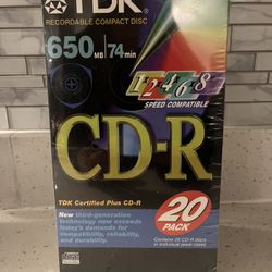 TDK sealed - NEW CD-R blanks 20 Disc w/cases