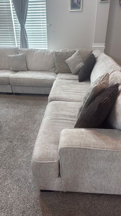 Sectional couch with cushions!