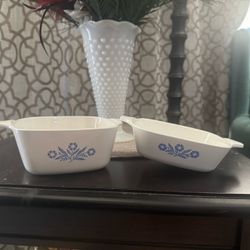 Vintage Corning Ware   Blue Cornflower Pair