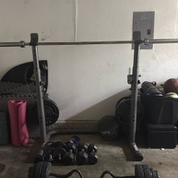 Squat,Bench, Deadlift Rack, Plus Bar And Weights Set