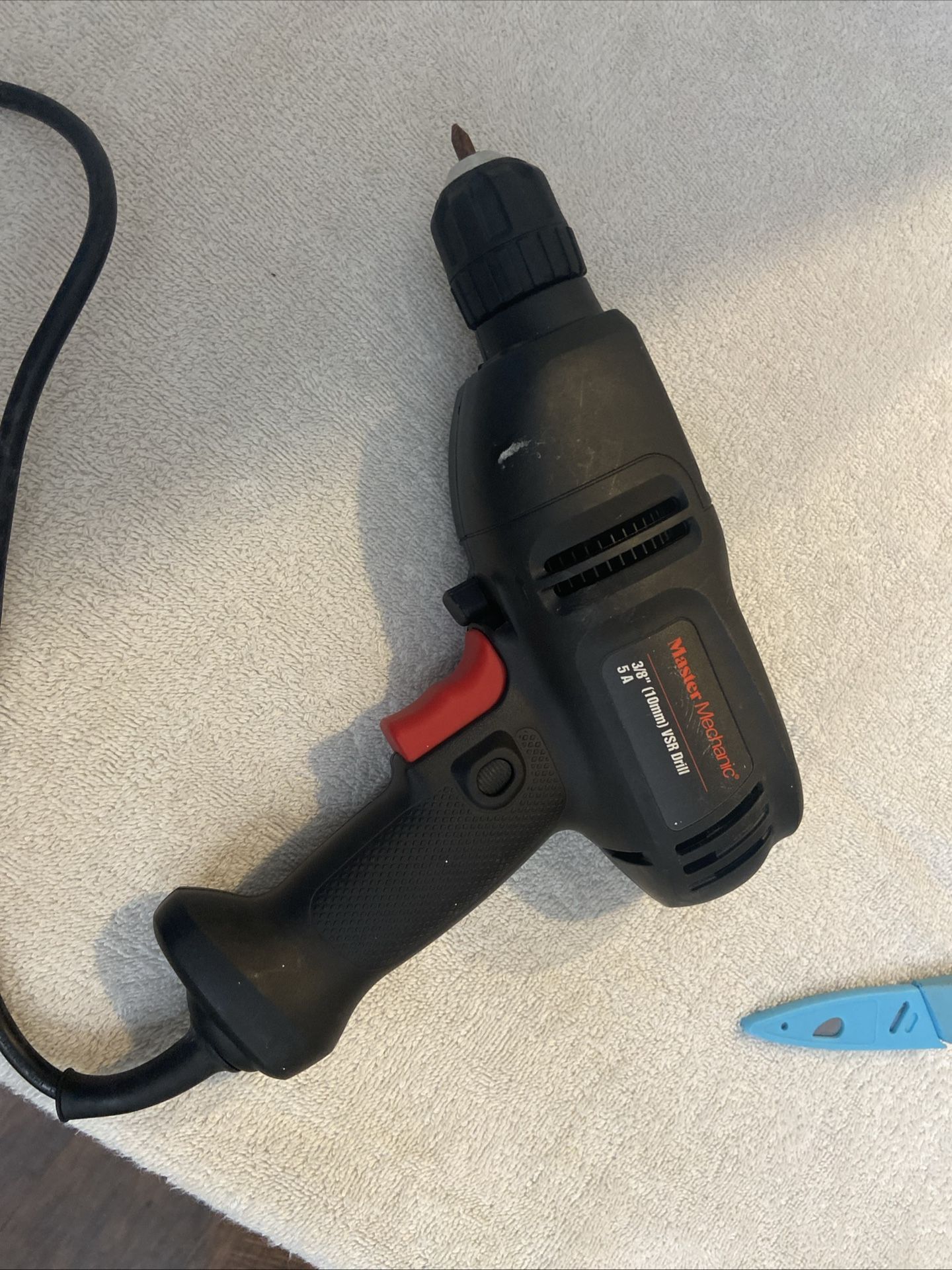 Drill Master Mechanic 3.8”, VSR drill, 5A. Works very strong. Electric Cord, Model TV310. West Boca