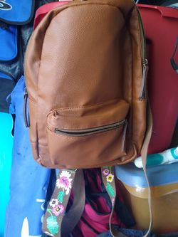 Leather backpack