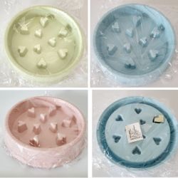 DOG CAT PET HEARTS SLOW FEEDER BOWLS