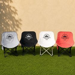 Moon-Shaped Folding Camping Chair Portable Lightweight Outdoor Travel Picnic