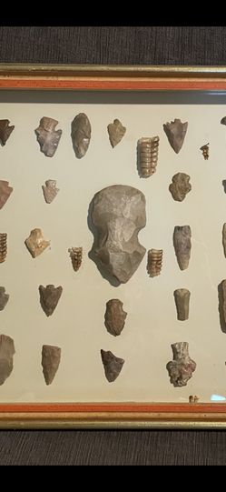 FRAMED COLLECTION ARROW HEADS RATTLES